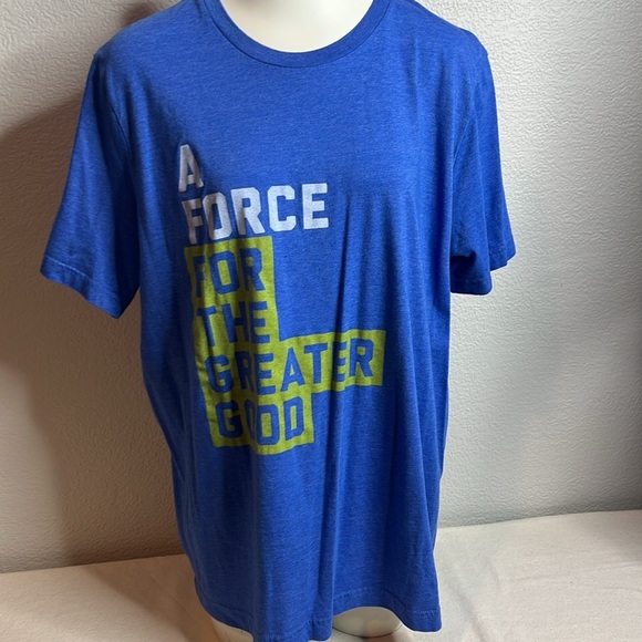 Blue V-Neck T-Shirt - Picture 1 of 6